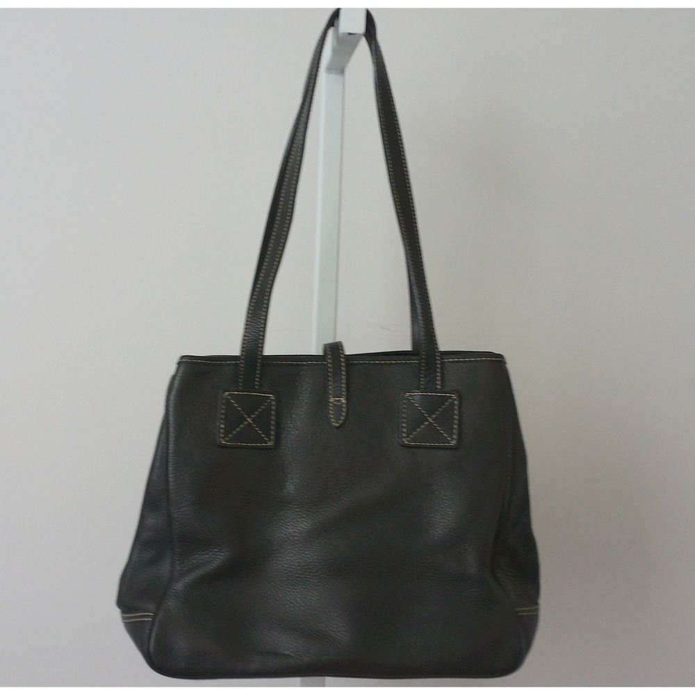 Dooney & Bourke Pebble Grain Leather Office Clean Classic Tote Bag Black